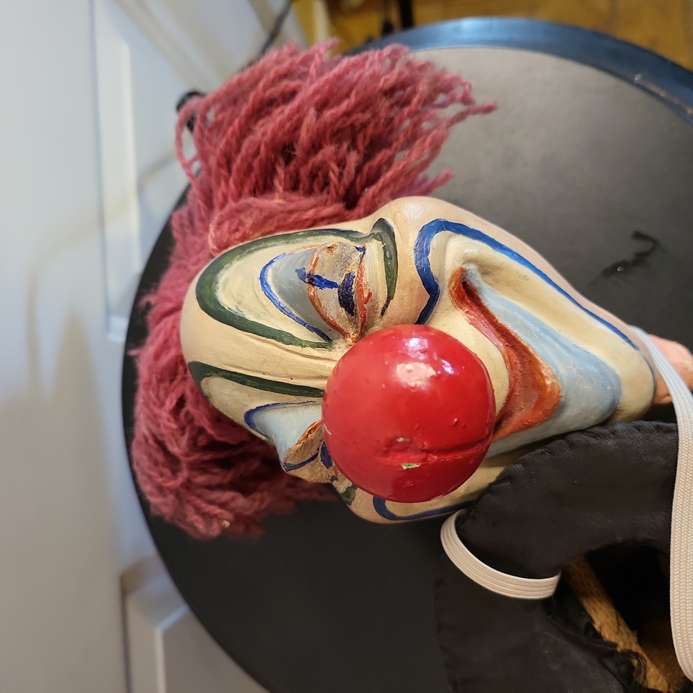 Antique Hand Carved and Painted Puppet Clown Head 🤡 - Picture 11 of 14